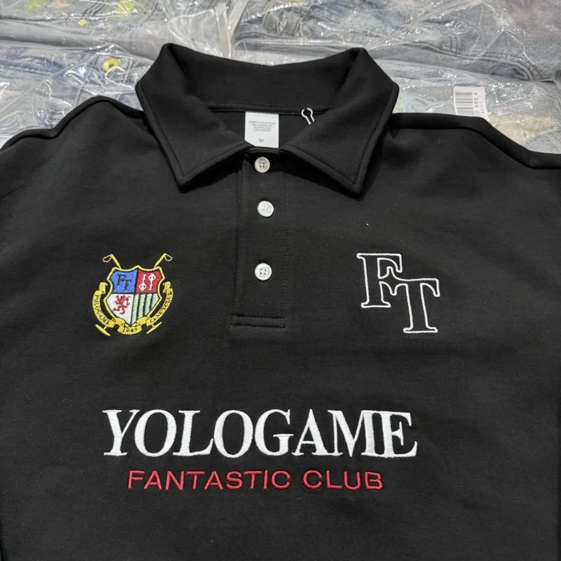 Polo shirt with lapel collar