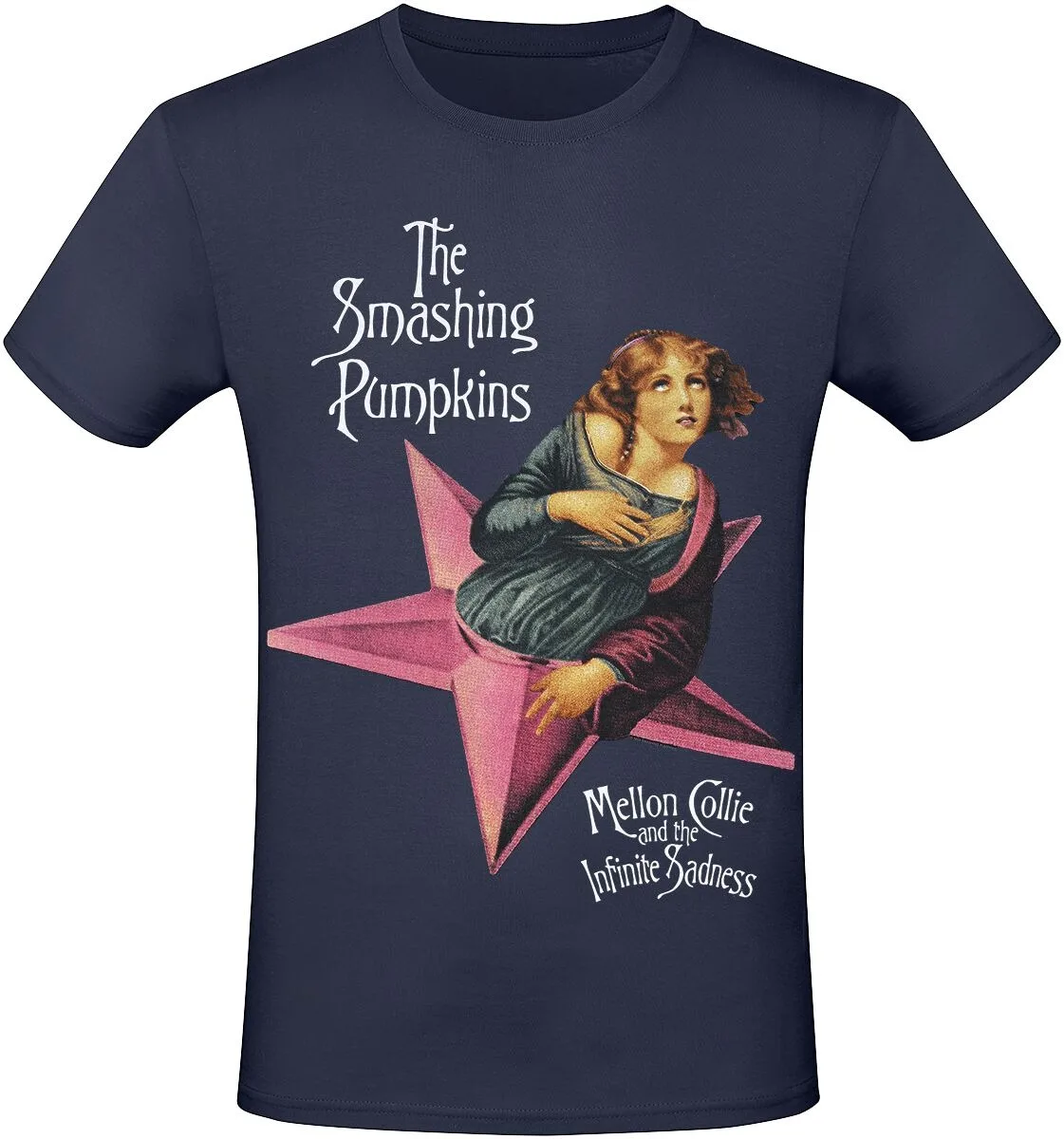 Unisex Cotton T-shirt The Smashing Pumpkins Mellon Collie Star Girl Graphic Tee Alternative Rock Streetwear