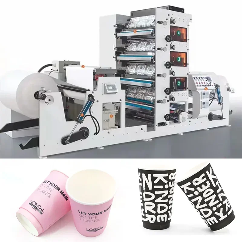 4 Color 6 Color Flexo Printing Machine Polyethylene Plastic Bags Flexo Digital Paper Sticker Label Roll To Roll Printing Machine