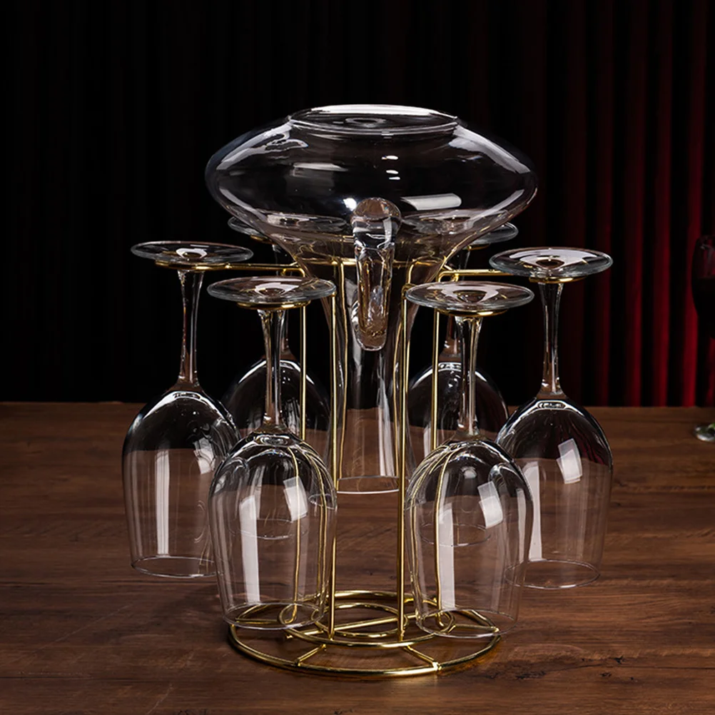 

Freestanding Metal Wine Glass Rack Stemware Holder Space Saving Hanging Goblet Stand Bar Cup Organizer Red Wine Glass