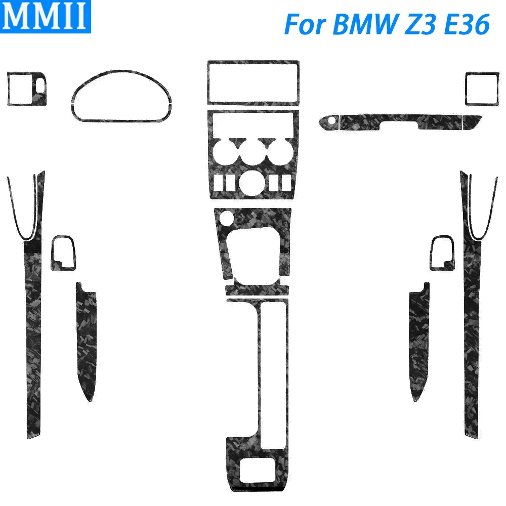 

Full Set Forged Carbon Fiber Gear Shift Air Outlet Dashboard Panel Set Car Interior Accessories Sticker For BMW Z3 E36 1998-2005