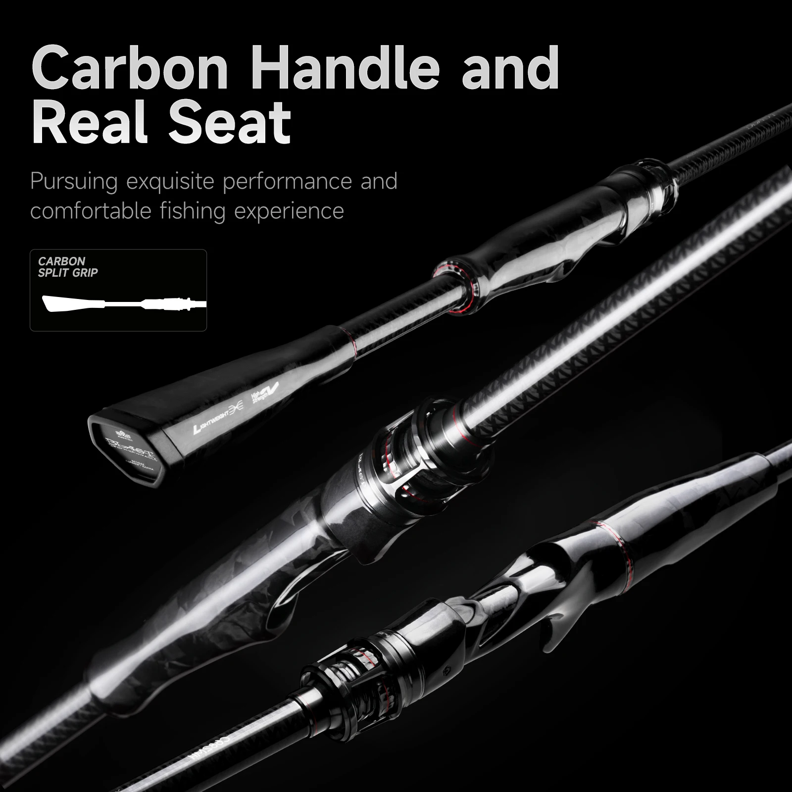 HANDING BLAST Casting Spinning Fishing Rods T1100+40+30Ton TORAY
