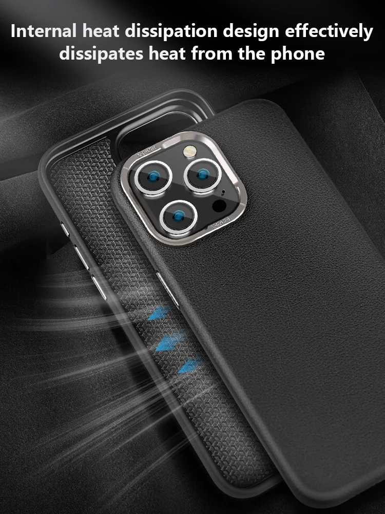 Luxury Leather Magnetic Phone Case For iPhone 15 15Pro 15ProMax For MagSafe Wireless Charge Shell For 14Pro 14ProMax Phone Cover