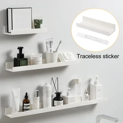 Mensola portaoggetti da bagno mensole da parete supporto da parete galleggiante per cucina bagno senza trapano specchio doccia in metallo Organizer accessori per la casa