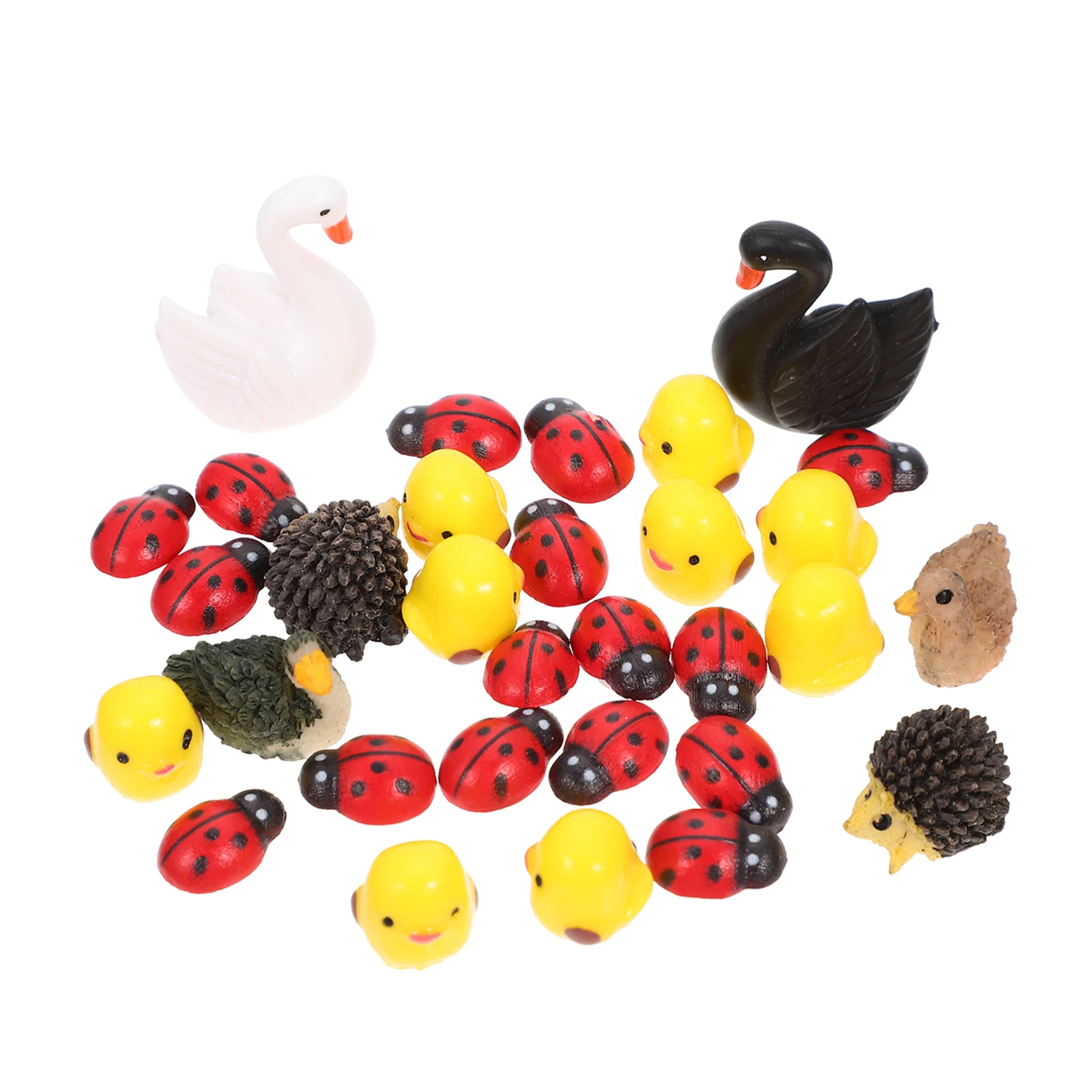 

23 Pcs Resin Animal Figurines Non Fading Mini Landscape Aquarium Desk Craft Home Decor Statue Mini Scene Adornment