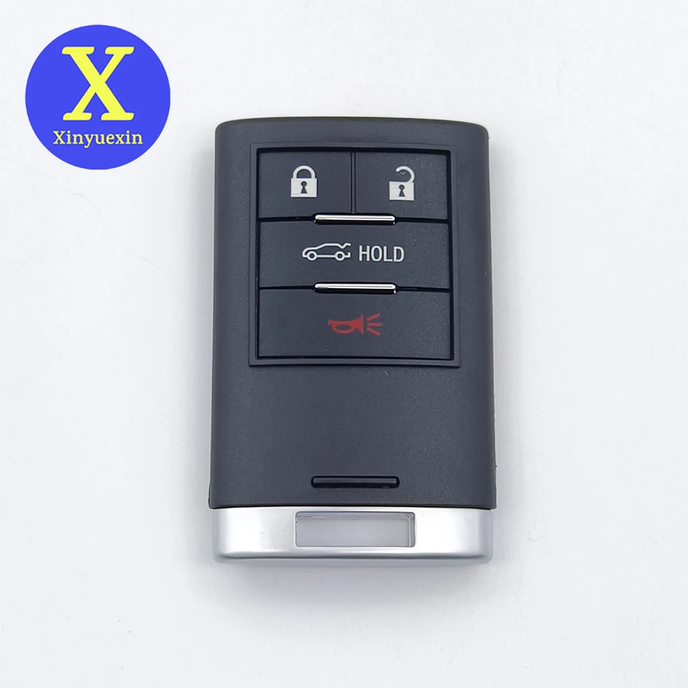 Xinyuexin 4 Tombol Remote Kunci Mobil Kontrol Kell untuk STS CTS SRX XTS ATS 2010 2011 2012 2015 Tanpa Pisau M3N5WY7777A 315MHz