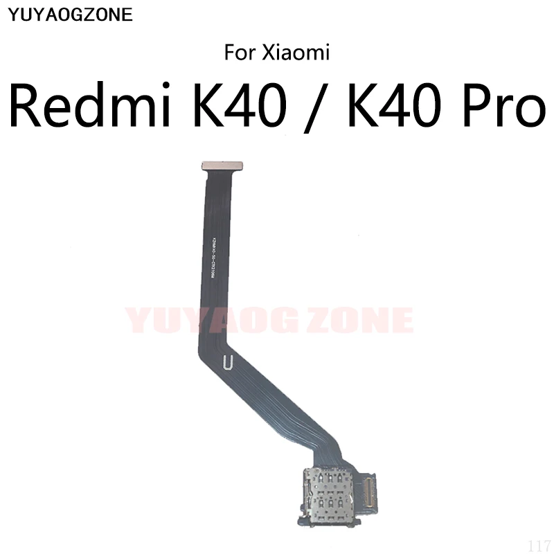 SIM Card Slot Holder Tray Slot Reader Socket Flex Cable For Xiaomi Redmi K40 Game Enhanced / K40 Pro