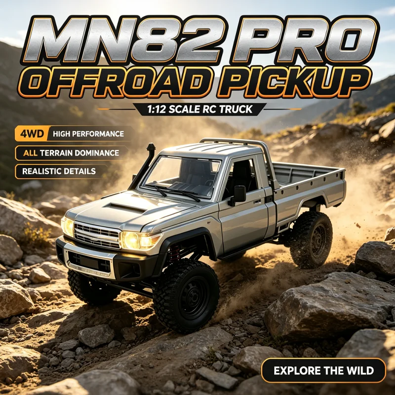 Rc Drift Car 1 24 Scale 4Wd - MN82 Verbessertes PRO Off-Road 4WD Pickup-Truck
