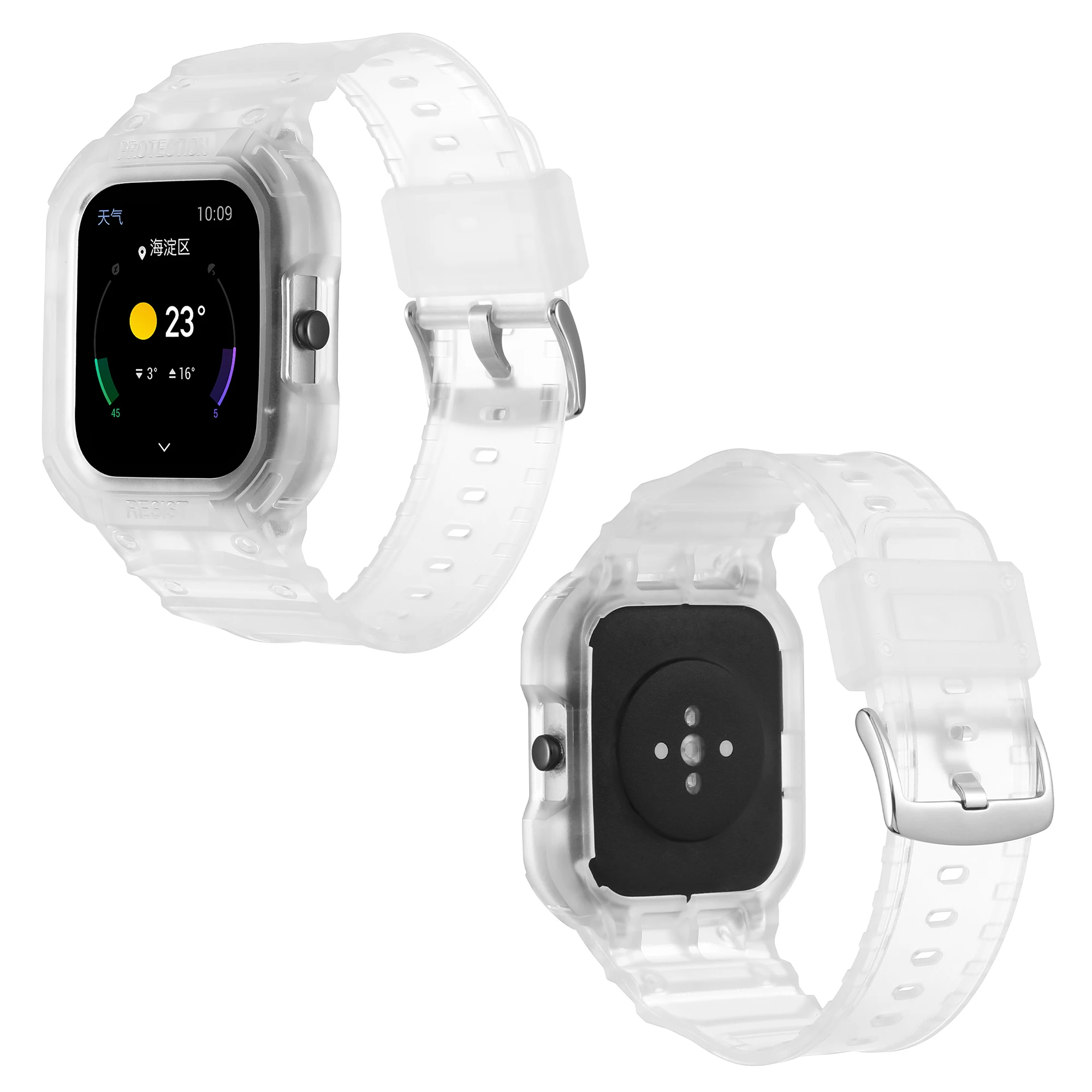 TPU สายรัดข้อมือ Edge Shell อุปกรณ์ป้องกันฝาครอบสำหรับ Amazfit GTS 2/3/4สมาร์ทวอท์ชสายคล้อง GTS2 GTS3 GTS4 Band สายรัดข้อมือกันชน