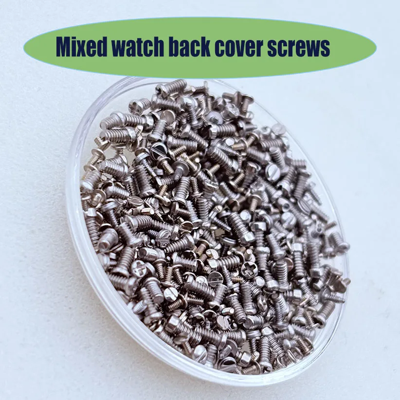 Watch Back Cover Screw Accessories M1.0/M1.2/M1.4/M1.6 Thick Mixed Set Watch Miscellaneous Back Cover Screws for Watch Repair