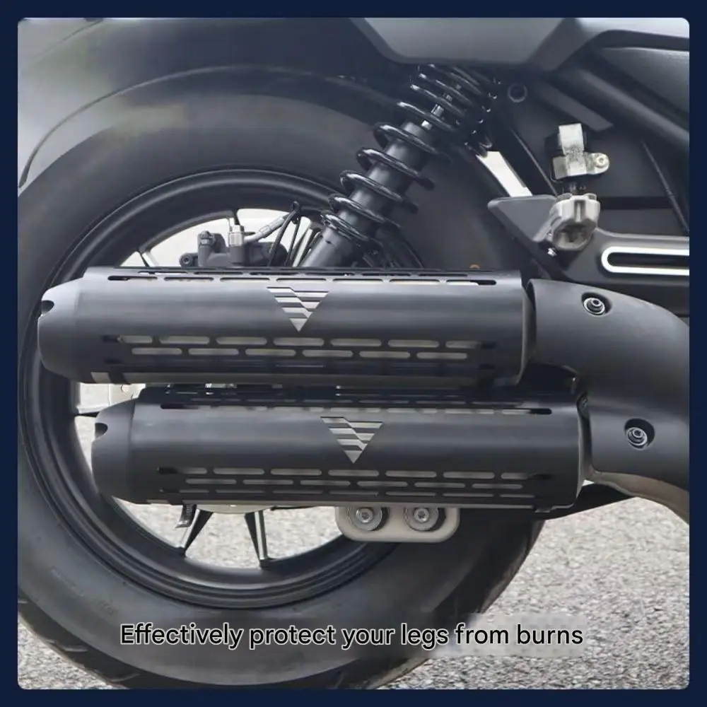 Suitable for Loncin VOGE CU525 exhaust pipe heat insulation cover and anti-scalding cover, CU525 original black exhaust cover.