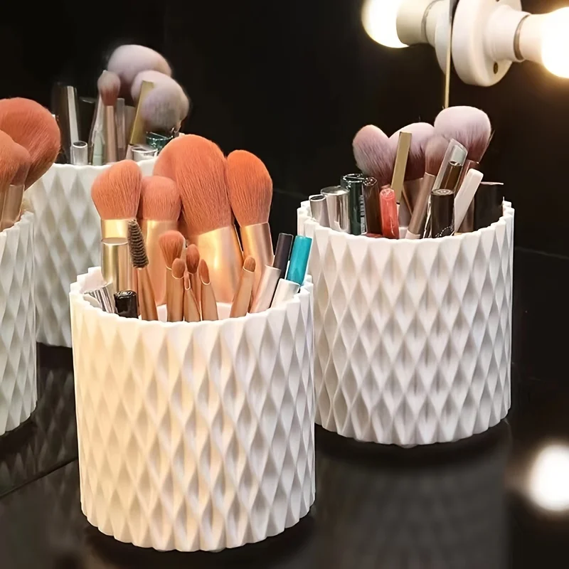 회전식 메이크업 브러쉬 보관함, 립스틱 메이크업 펜 홀더, 화장대, 메이크업 스탠드, 가볍고 컴팩트, 소녀들이 좋아하는 제품
