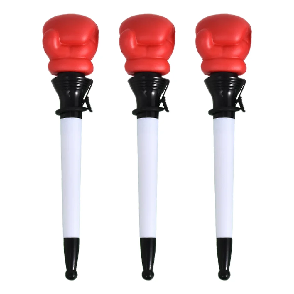 

3 Pcs Boxing Pen Pens Ballpoint Fist Adorable Ink Mini Sports Plastic Party Favor Child Fun Student Accessory Students Awards