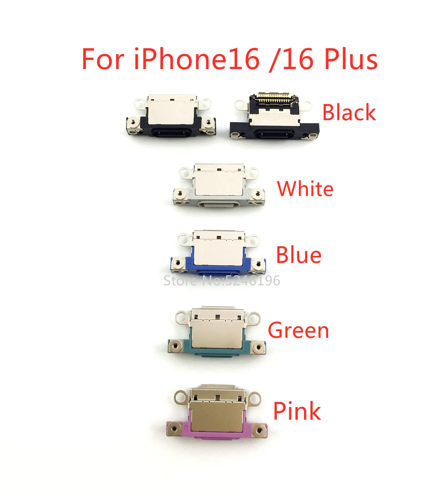 1 sztuki nowego złącza portu ładowania Mini USB Jack do iPhone'a 16 iPhone 16 Plus iPhone 16 Pro iPhone 16 Pro max Część zamienna
