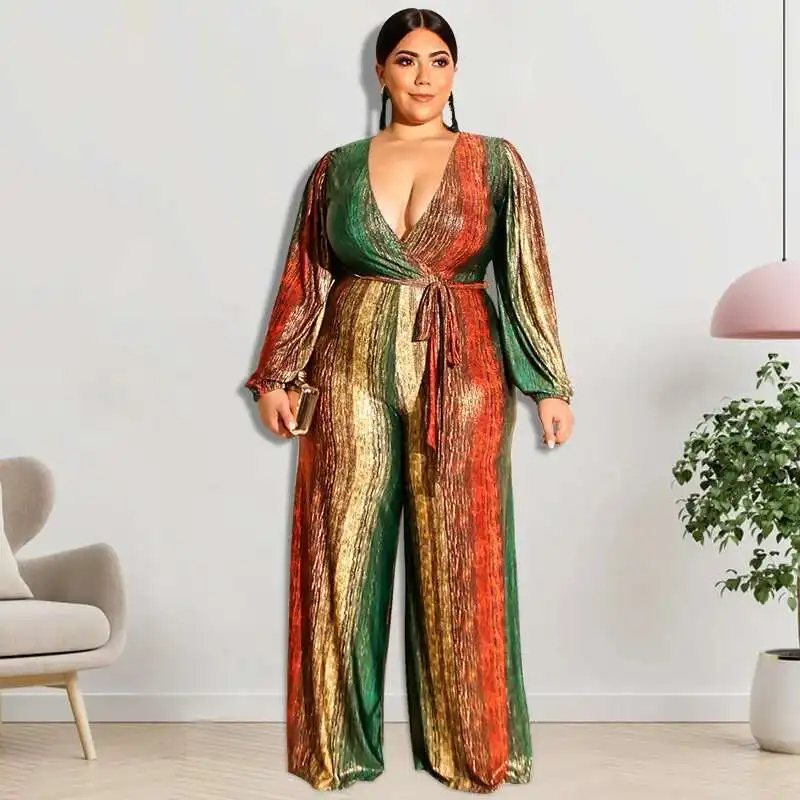 

218108 Large Women's Clothes 2025 Winter New Long Sleeved Straight Tube Jumpsuit New Products