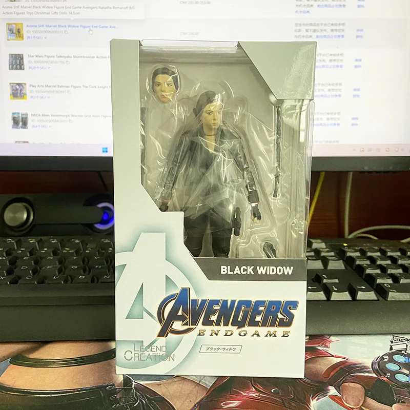 

Anime SHF Marvel Black Widow Figure End Game Avengers Natasha Romanoff BJD Action Figures Toys Chrsitmas Gifts Dolls 14.5cm