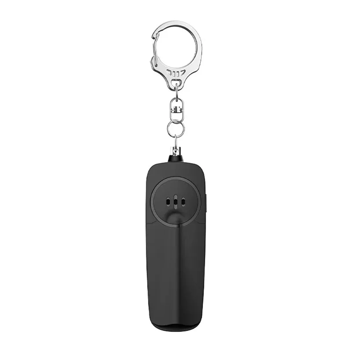 Lighter and Thinner Female Portable Alarm with Keychain,130dB Volume, Electronic Whistle, Backpack Pendant, Black