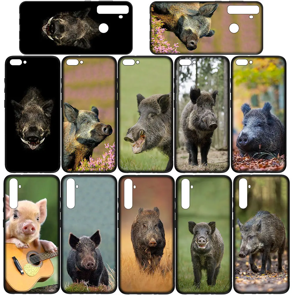 Animal Wild Boar Pig Cover Phone Casing for Samsung Galaxy S21 S20 Fe S23 S22 Ultra S8 Plus A12 A13 A21S A71 Soft Case