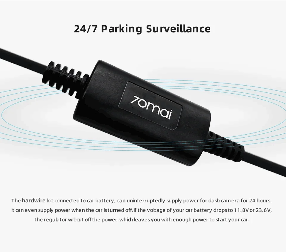 70mai Verstellbares Hardwire-Kit UP06, 70mai Hardwire-Kit UP03, Typ-C-Schnittstelle 24H Parküberwachung 70mai UP03 70mai UP06 – Detail 10
