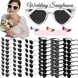 12-60Pcs Wedding Bodas Heart Sunglasses Bachelorette Bachelor Hen Party Glasses Team Bride Bridesmaids Groomsmen Gifts for Guest