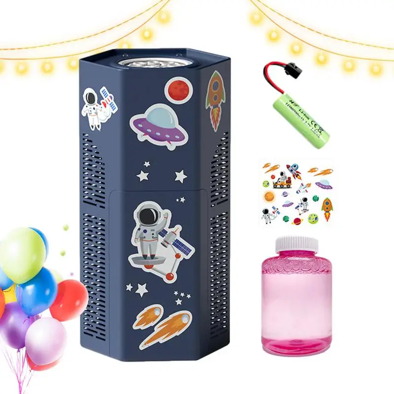 Máquina de burbujas para fiestas, soplador de burbujas automático de 12 agujeros, luz de soplado de burbujas totalmente automática, máquina de burbujas para exteriores, nuevo para niños