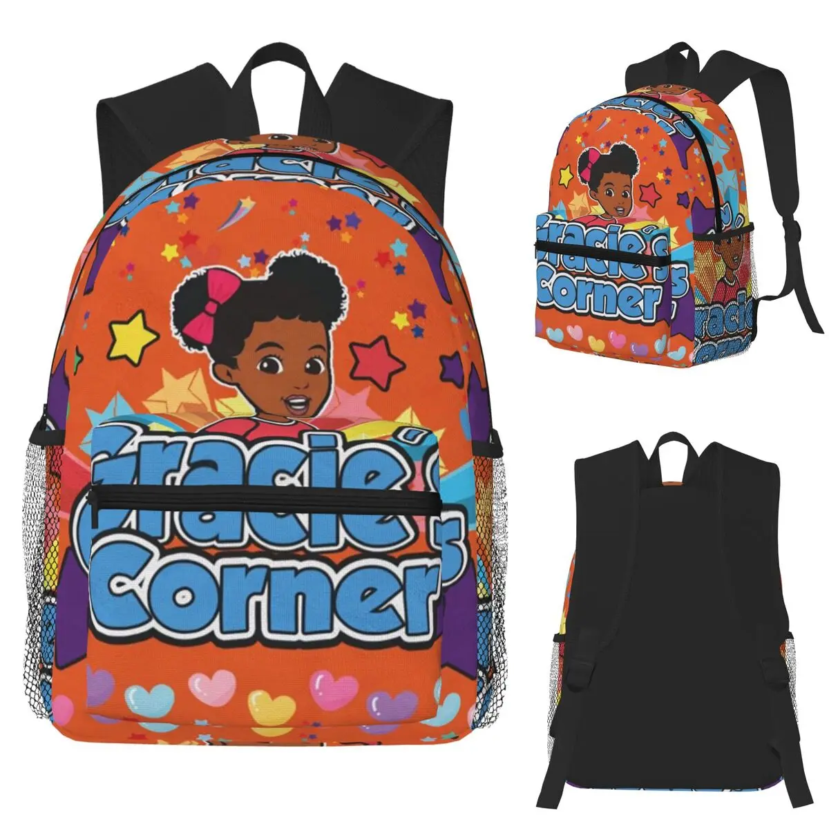 

Cartoon Popular Gracies Corner Pupil Student Backpack School Bag Hiking Travel Daypack for Men Women =Bookbag Shoulder Bags