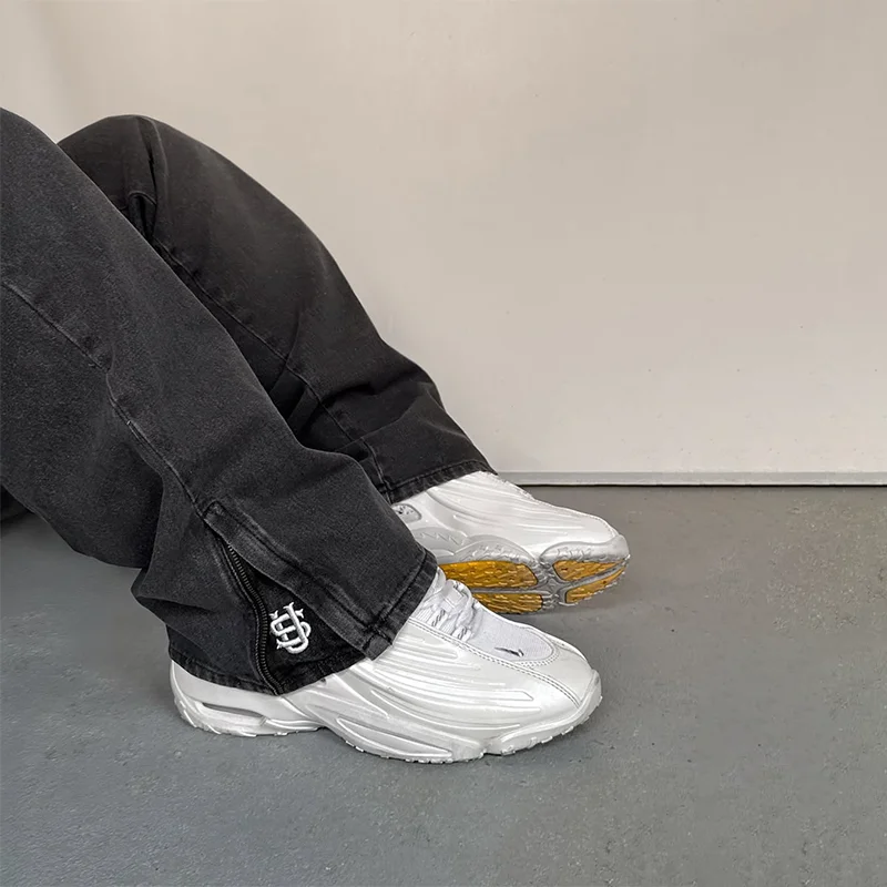 Y2K повседневные джинсы с высокой талией, винтажные потертые белые джинсы с вышивкой логотипа Su, свободные прямые джинсы для мужчин и женщин, модная уличная одежда