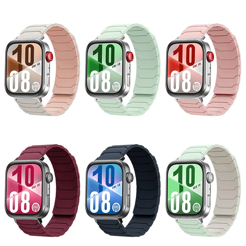 Pulseira magnética para huawei watch fit 4/3/2 banda pulseira de silicone para huawei watch fit3 pulseira para huawei fit 4 pro correas 4/4pro
