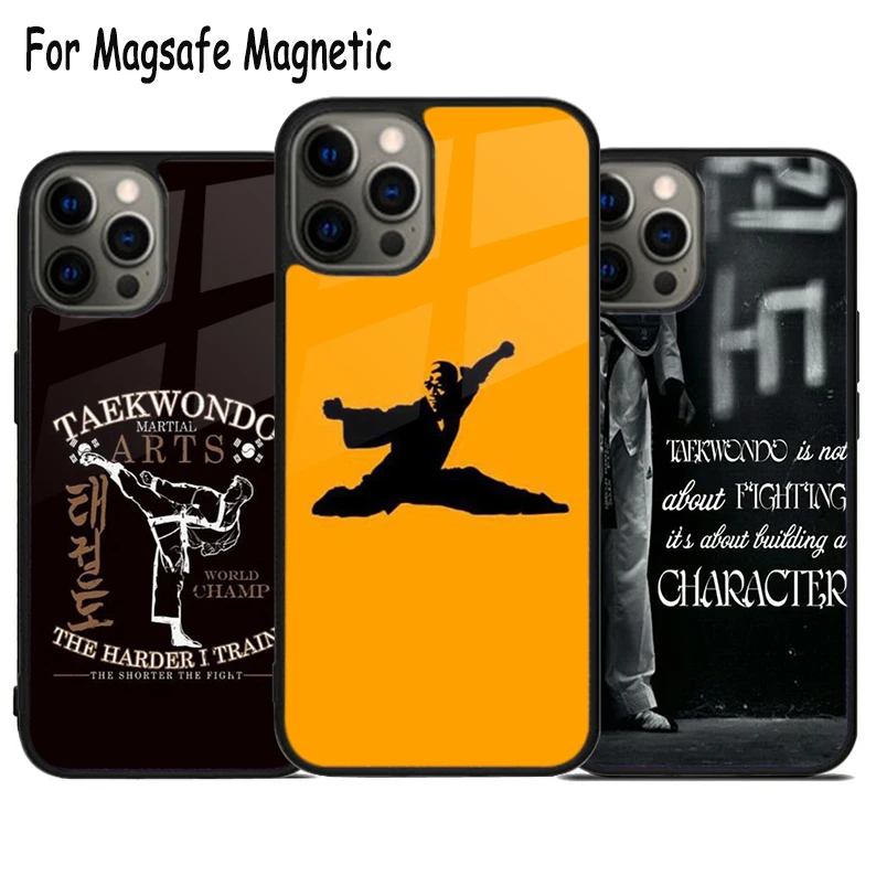 

Kungfu Taekwondo Wireless Charge Magsafe Phone Case For iPhone 15 16 14 13 11 12 Pro Max Plus Magnetic Bumper Cover