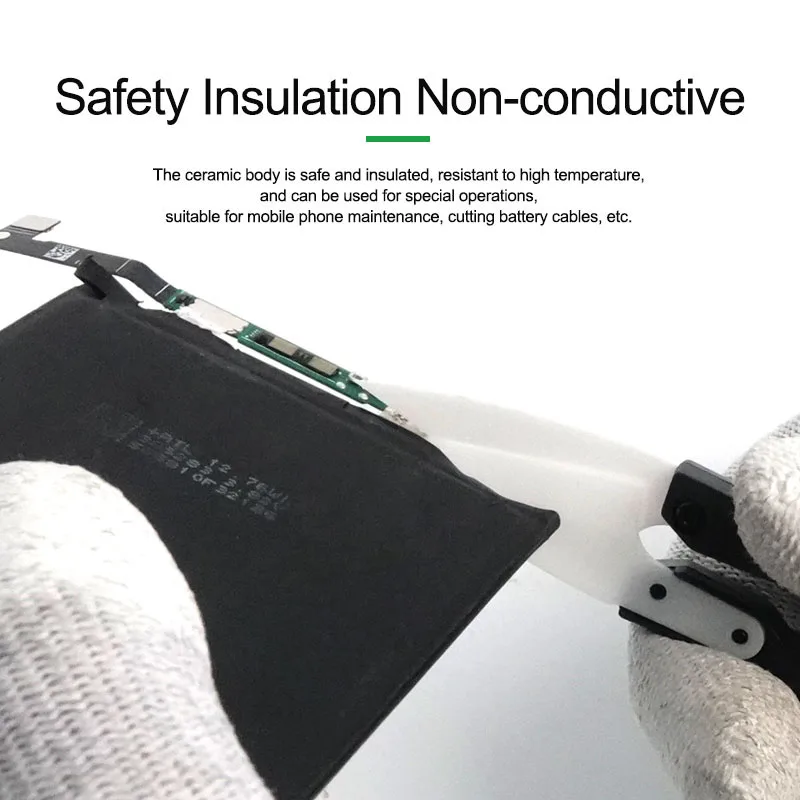 Relife RL-102 Geïsoleerde Keramische U-Shear Speciale Batterij Reparatie Anti-Statische Isolatie Veiligheid Schaar Handgereedschap