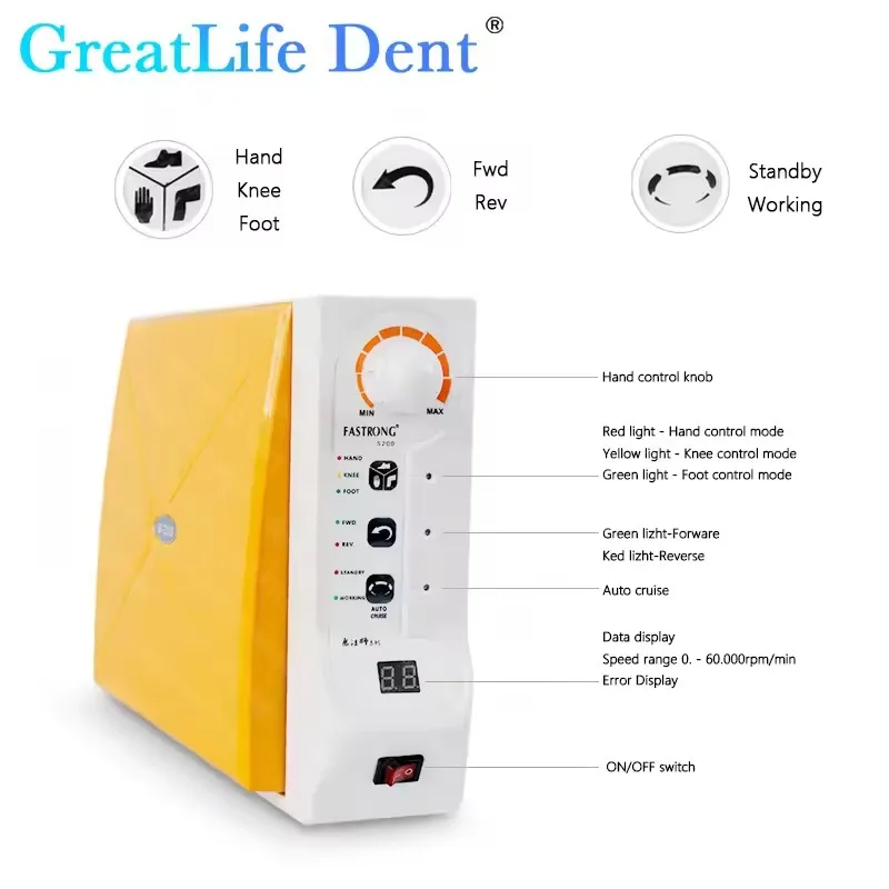 Premium 60000RPM Brushless Micromotor, High Speed Handheld Drill Polishing Machine with Handpiece for Craft Carving Polishing
