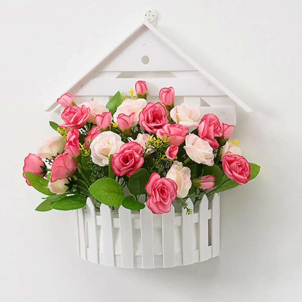 Sustainable Home Decor Hanging Flower Basket Handcrafted Sustainable Planter Durable Wall-mounted Garden Decor for Balcony
