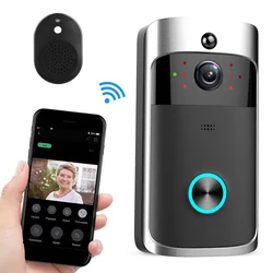 V5 Video Doorbell Smart Wireless WiFi Security Door Bell Visual HD Remote Home Monitor Night Vision Intercom Phone No Batteries