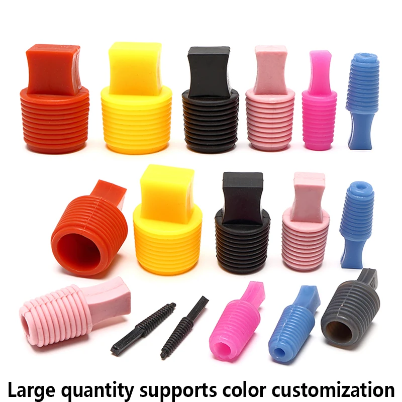 Paint Plug Silicone Threaded Nut Thermostability Screw Sealing Shield Pipe Close Waterproof Hole Masking Rubber Powder Injection