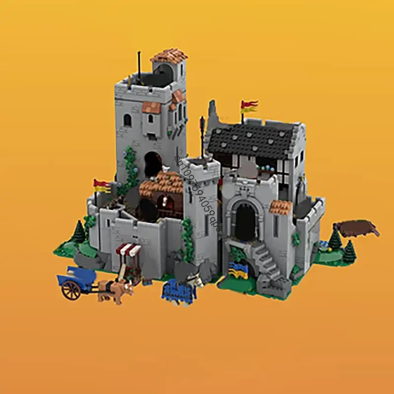 

НОВЫЙ --PCS MOC Европейский средневековый вид на улицу -- модель DIY творческие идеи детские игрушки подарок на день рождения блоки