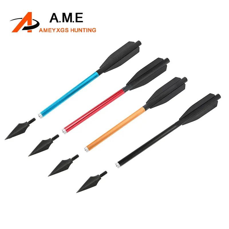 

6/12pcs Aluminium Arrow Crossbow Arrow Archery Removable Alloy Steel Sharp Broadhead for Crossbow Bolts Hunting Shooting