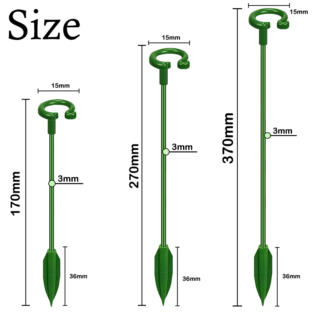 Plant Support Stake Garden Single Stem Flower Potted Bonsai Rod Orchid Rose Flower Shrub Holder Reusable Protection Fixing Tool