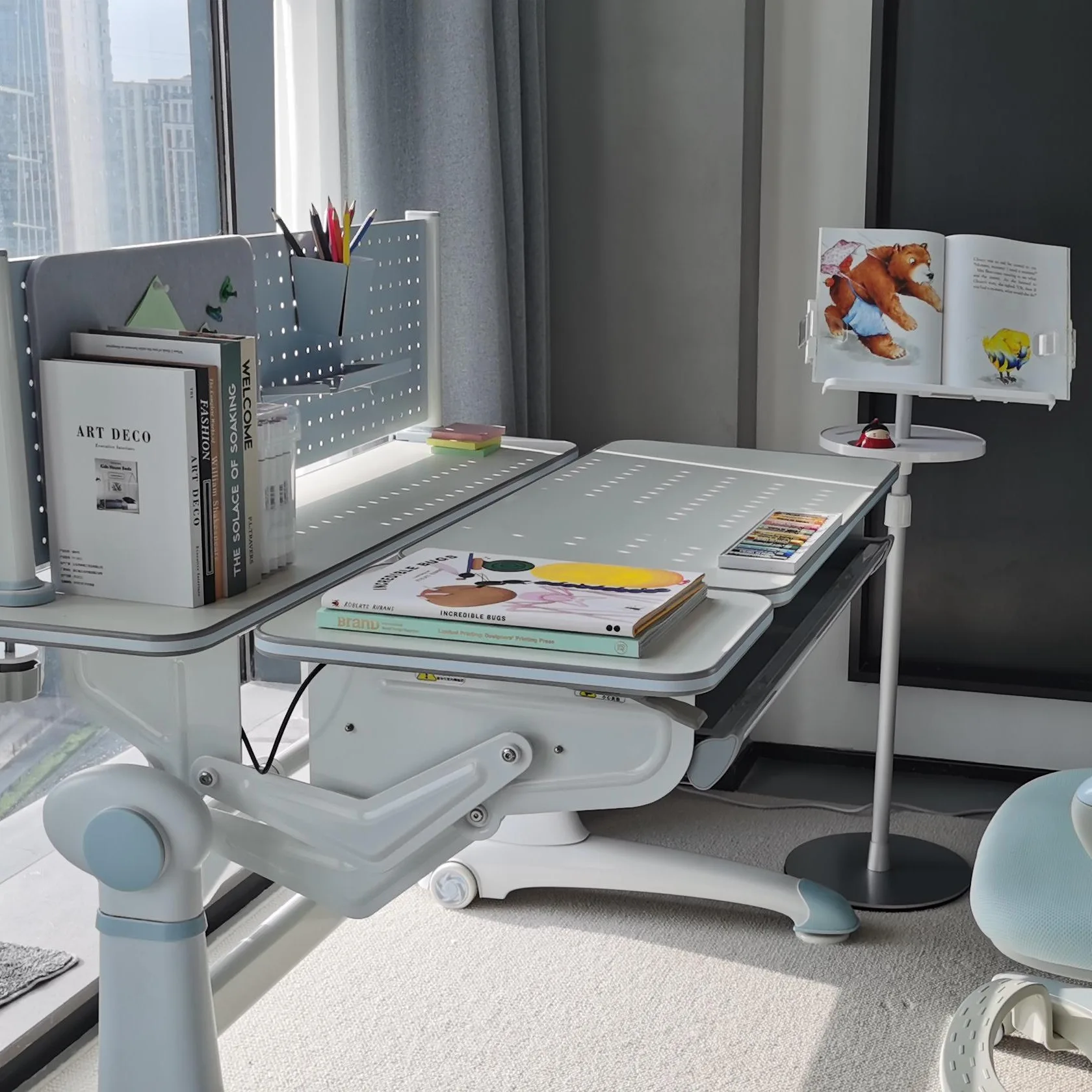 UP-9ZB Aluminium Lesebuch Rack Bodenständer Büro Notebook Tablett Buch Tablet Tablett Höhenverstellung