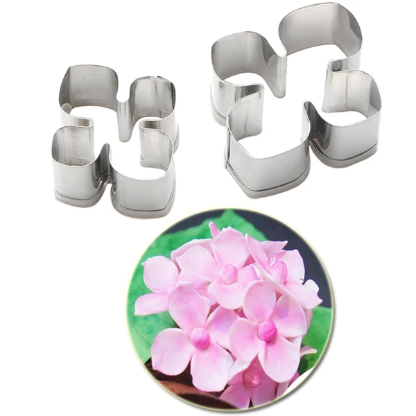 Hydrangea Petal Veiner &Cutter Silicone Mold Flower Fondant Gumpaste Candy Mould Cake Decorating Tools ,Sugarcraft Mold CS218