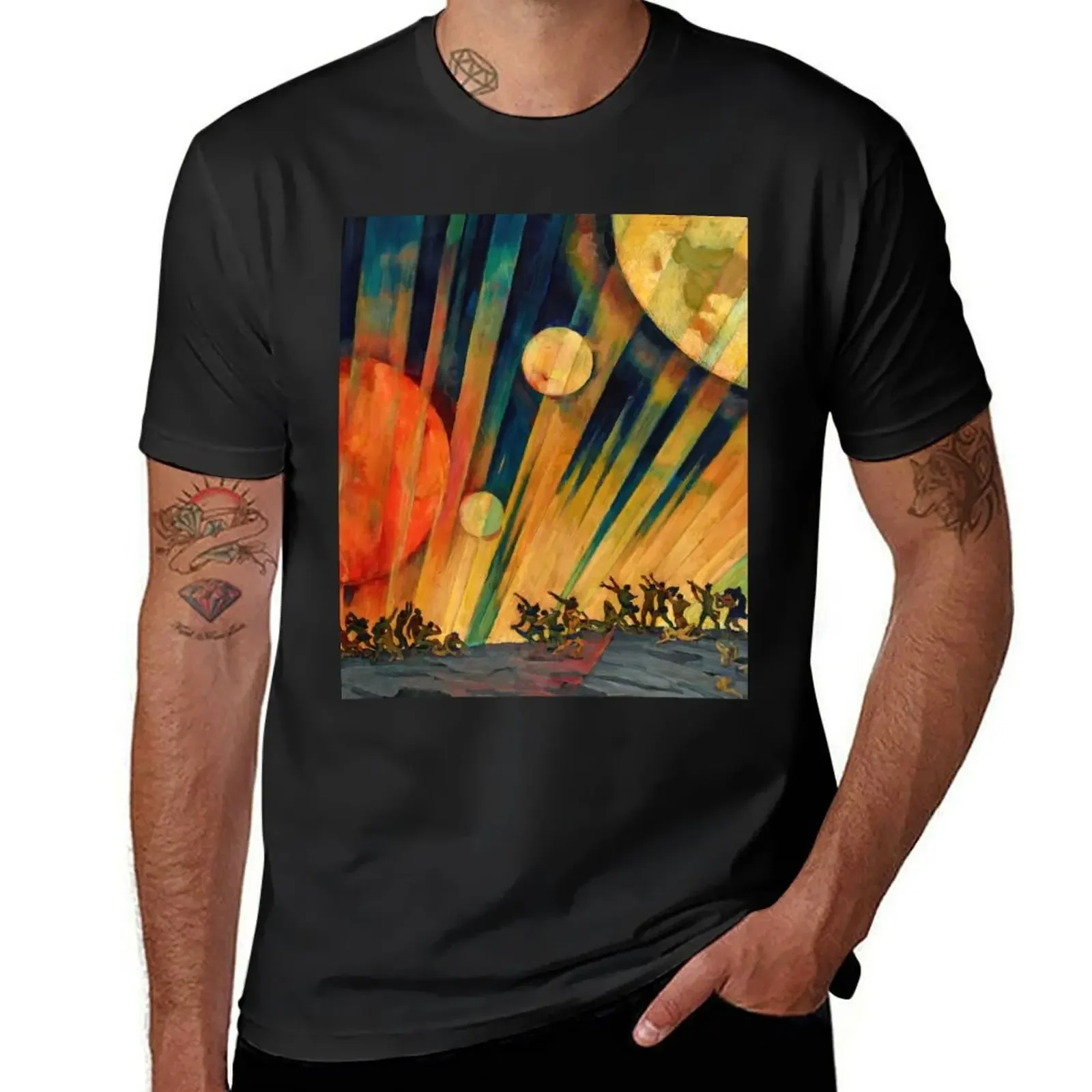 Customs Design Your Own Graphics Cute Clothes Mens Tall T Shirts New Planet (1921), By Konstantin Yuon T-Shirt Graphic Oversized