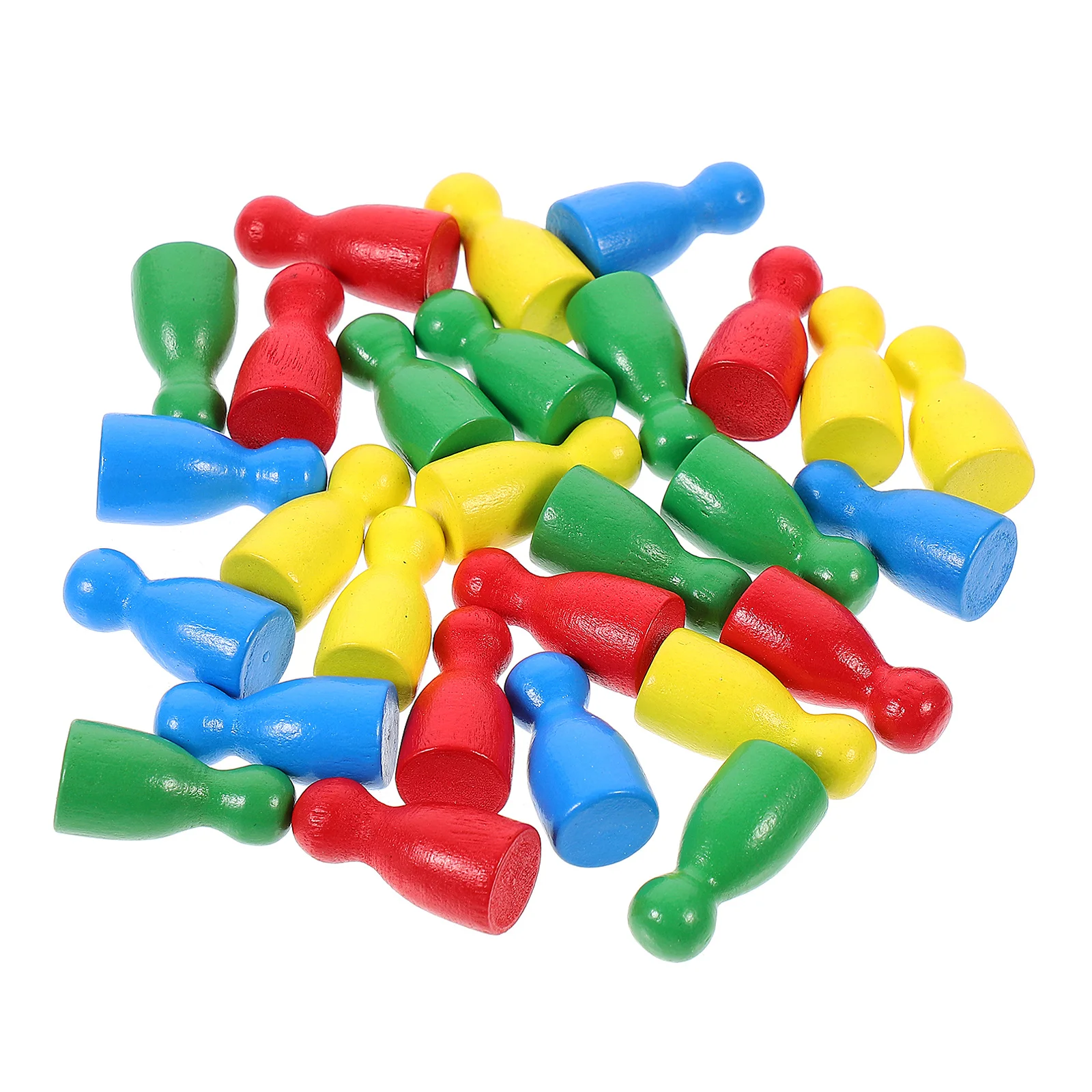 ตัวหมากรุกไม้ 48 ชิ้น รูปทรงมนุษย์ เสริมสร้างพัฒนาการทางสติปัญญา เหมาะสำหรับการตั้งแคมป์และการเดินทาง เกมกระดาน ตัวหมากรุก