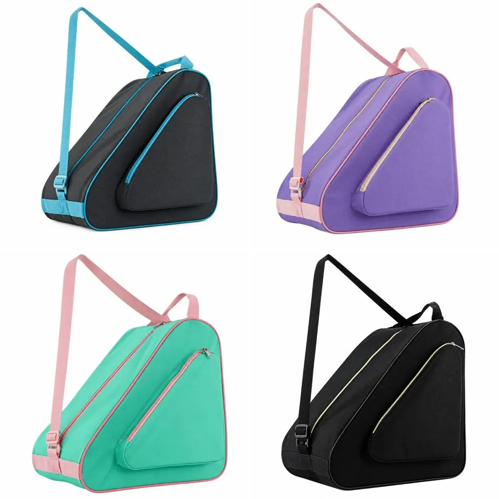 Waterproof Roller Skate Bag Portable Triangular Skate Carrying Case Durable Large Capacity Skating Gear Bag Figure Skating