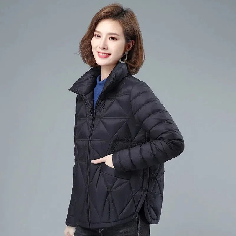 Women's Loose Casual Winter Padded Coat, Lightweight, Short Down, Cotton Jacket, Female, New Fashion, Large Size, Autumn, 2026