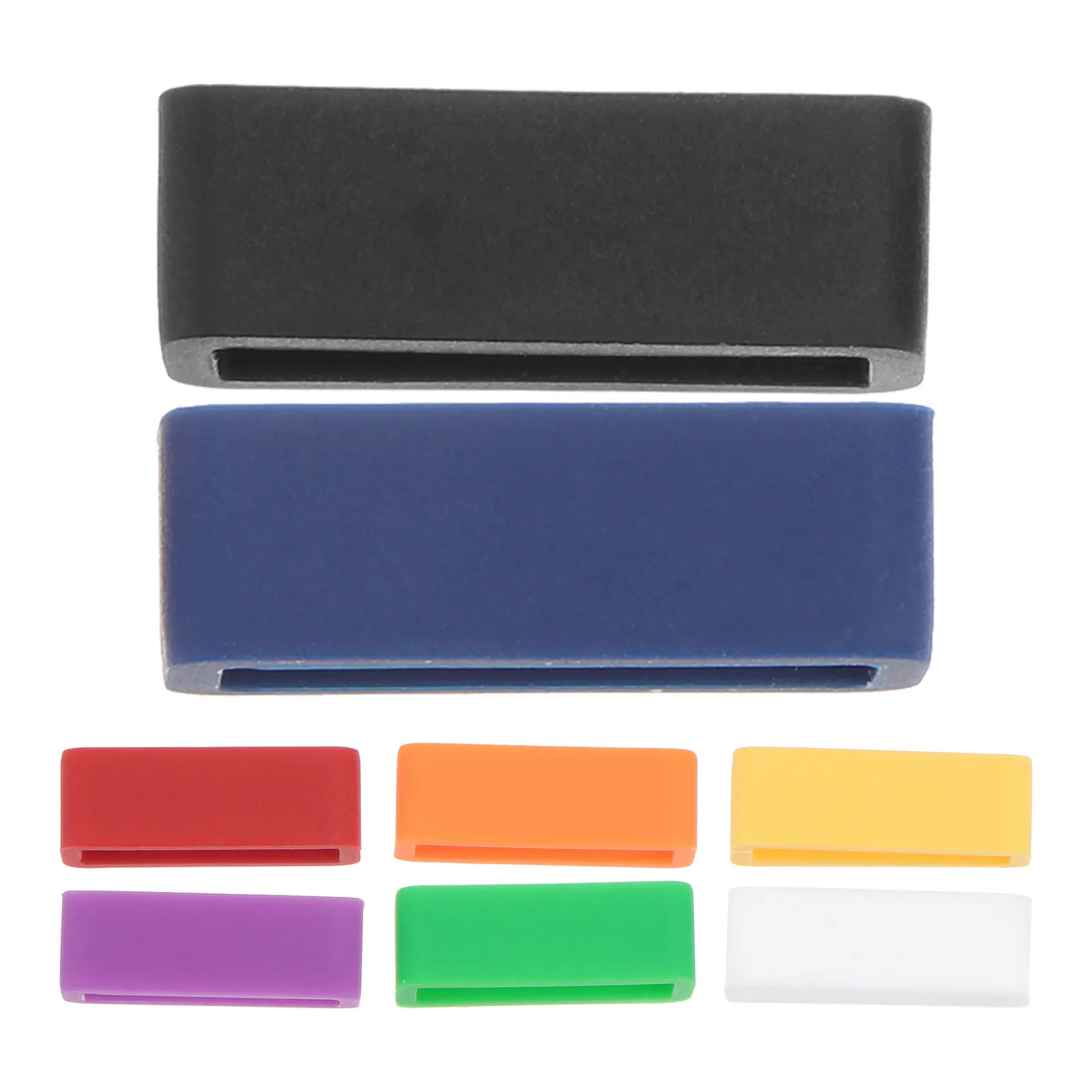 

8Pcs Silicon Watchband Buckle Ring Multi-Color Replacement Anti-Fall Watch Strap Loop Holder Anti-Fall Buckle Ring