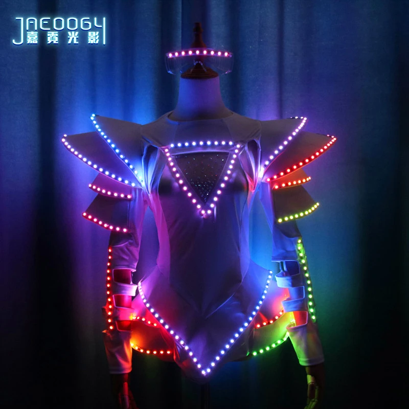 Imagem -03 - Personalizado Led Ballet Dress para Mulheres Saia Sexy Stage Show Props Night Party Apparel dj e Bar Apparel