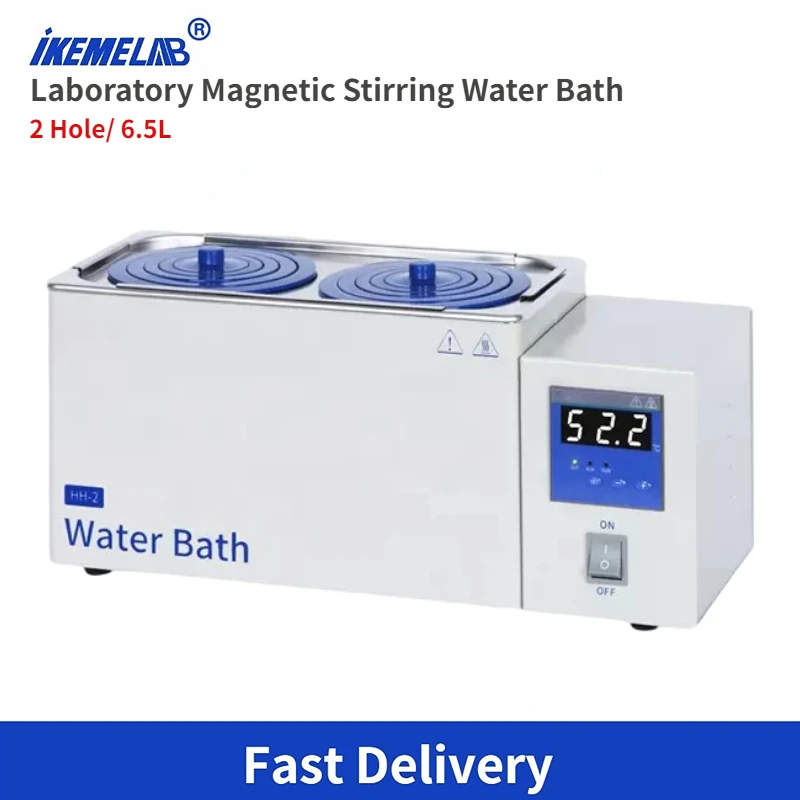 

IKEME Laboratory Thermostat Water Bath Heater High Quality Double Hole Oil Waterbath 6.5L