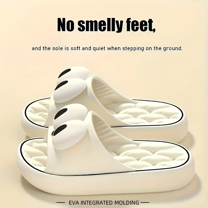 New Large-Eyed Flip Flops for Women Summer Outdoor Thick Sole Anti-Slip Home Indoor Cute Slippers view 5