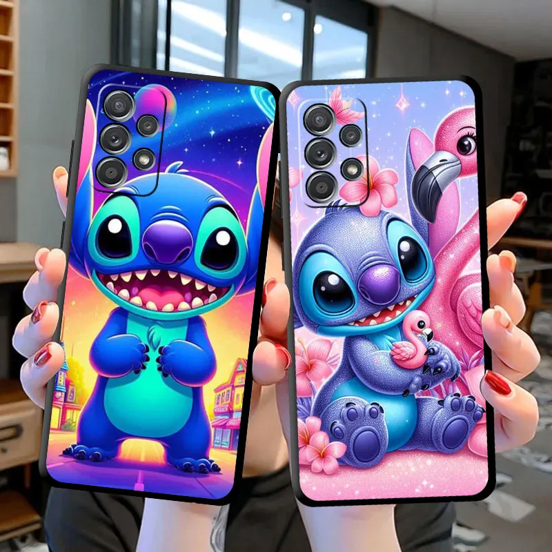 Case For Samsung Galaxy A50 A70 A30 A20e A40 A03 A03s A04 A10 A02s Note 20 Ultra 10 Plus 9 8 Phone Cover Cartoon Disney Stitch