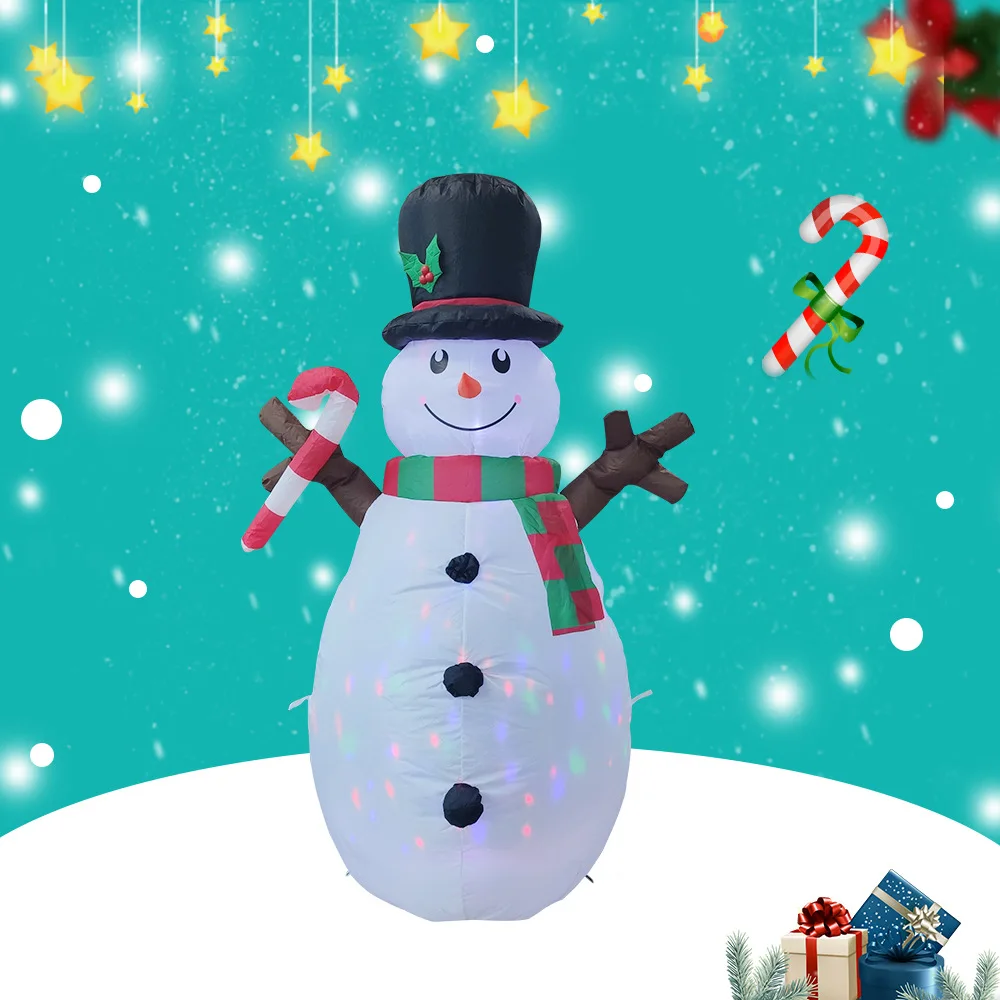 

1.6M Christmas Snowman Inflatable LED Glowing Party Holiday DIY Props Xmas New Year Lantern Yard Art Decor Supplies Mould