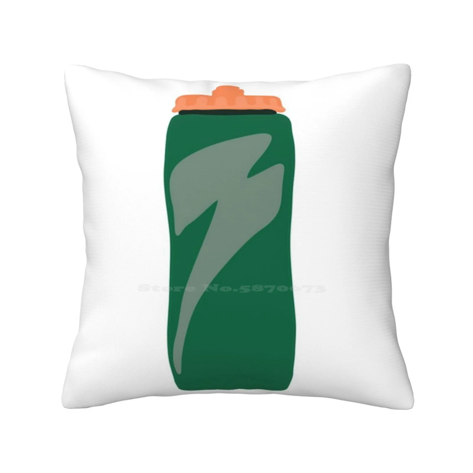 Water Bottle Funny Cute Decor Square Pillowcase Green Sports Water Athlete Or Diedrate Waterboy Electrolytes Gym Work Out